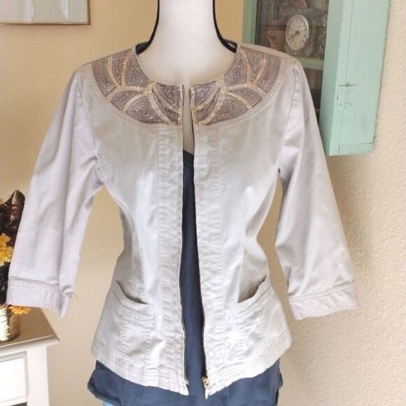 JM Collection Embellished Jacket - Picture 1 of 9